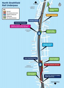 2013 North Strathfield Rail Underpass map